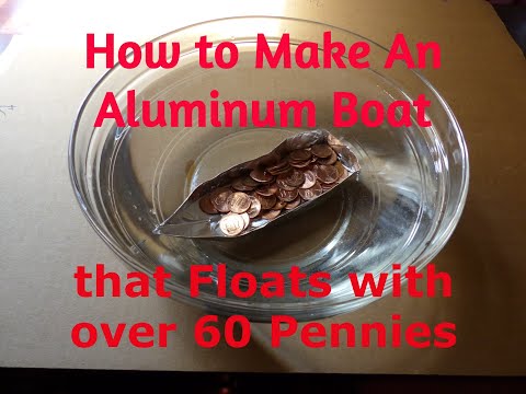 How many pennies can a foil boat hold?