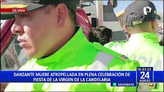 Puno: bailarina muere atropellada por una grúa durante fiesta de la Virgen de la Candelaria