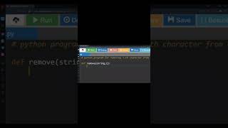 Python program for removing i-th character from a string
