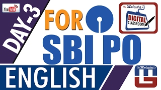 ENGLISH | DAY - 3 | DIGITAL CLASS | SBI PO 2017 | TENSE