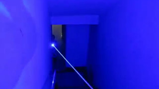 LuckLaser 2W 445nm Laser Beam  At night indoor and outside shot | 2W 青色レーザーポインター