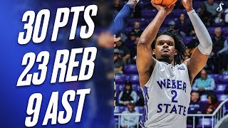 Weber State Has Another GEM! Dillon Jones Drops INSANE State Line In OT Win - 30 PTS, 23 REB \u0026 9 AST