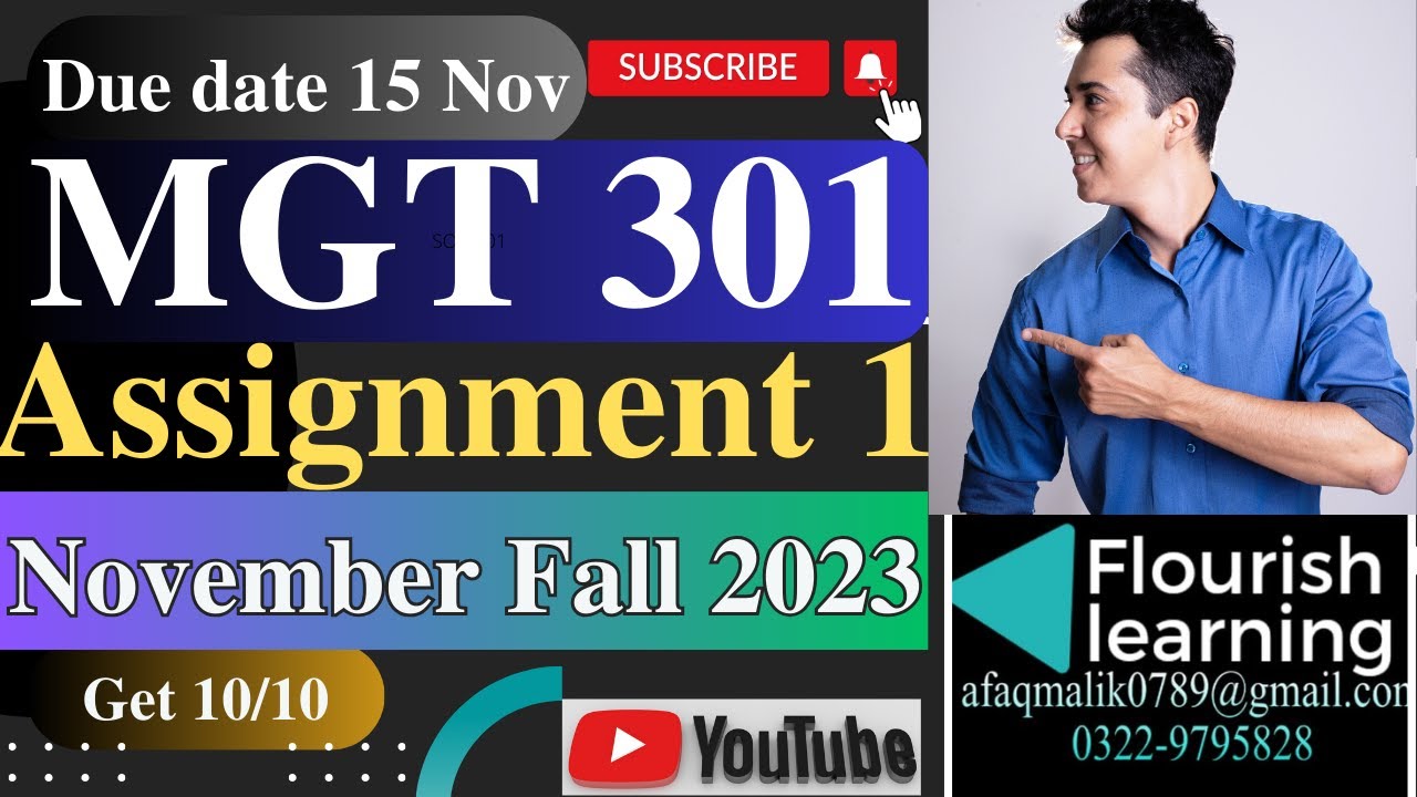 MGT301 Assignment 1 Solution 2023/ MGT301 Assignment 1 2023/MGT301 ...