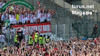 Stimmungsvideo Rot-Weiss Essen RWE Aufstieg in 3. Liga: Choreo, Aufstiegsfeier & Fanmarsch