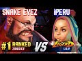 SF6 ▰ SNAKE EYEZ (#1 Ranked Zangief) vs IPERU (Lily) ▰ High Level Gameplay