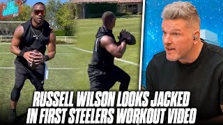 Russell Wilson Posts AWESOME Workout , Looks JACKED As A Steeler | Pat McAfee Re