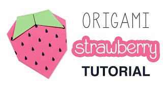 Origami Strawberry Tutorial + Free Printable - DIY - Paper Kawaii