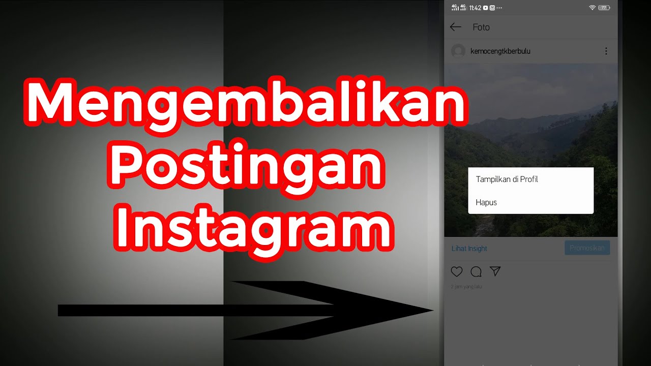 Cara Mengembalikan Postingan Instagram Yang Di Arsipkan - YouTube