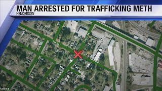 Man arrested for trafficking meth