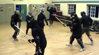 Swords \u0026 shields VS short spears - HEMA team melee fights