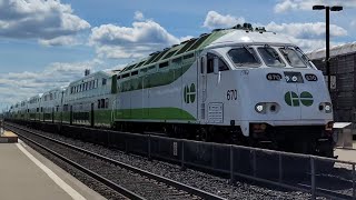 (6 Car Full Metrolinx Consist!) GO 1972 (Niagara Excursion) - 670 With 349 Flies Through Bronte