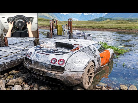 Rebuilding Bugatti Veyron - Forza Horizon 5 (Steering Wheel  Shifter) Gameplay