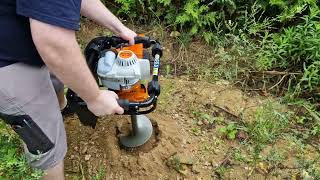 Stihl Benzin Erdbohrgerät BT 131 Pfahlbohrer Bäume Pflanzen Zaun Bauen Bohrer ELB EBO Teil02