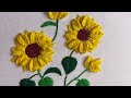 Sunflower Hand Embroidery by Gini Embroidery🌻🌻#sewing