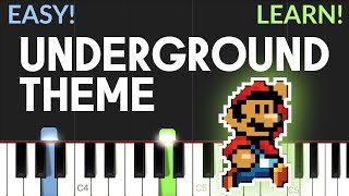 Underground Theme - Super Mario Bros. | EASY Piano Tutorial