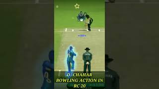 D. Chahar Bowling Action in Rc20 #shorts