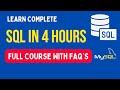 Learn Complete SQL in 4 Hours 🔥 | Full SQL Tutorial for Beginners to Advanced