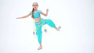 Amzbarley Princess Costume for Girls Fancy Birthday Party Role Play Outfit Blue 2-10 Years