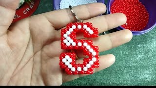 How to Make a Beaded Letter S Keychain | Keychain letter S Bead