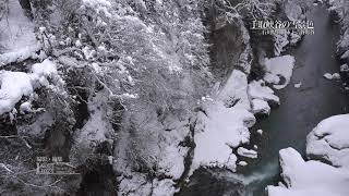 [石川]手取峡谷の雪景色[UHD4K顔声曲無] - Snowy landscape of Tedori gorge