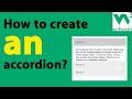 W3School how to Create an Animated Accordion by HTML, CSS and JS | Web Development Tutorial