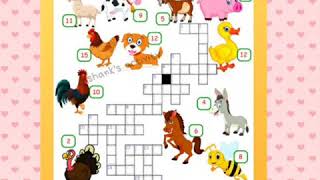 Crossword Puzzle game| brain boosting activity for kid| learning new word Activity|learning Activity