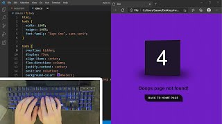 ASMR Programming - 404 Page using HTML CSS - No Talking