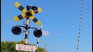 【踏切】京葉臨海鉄道　短い遮断かんと長い遮断かんの踏切 (Railroad crossing in Japan)