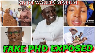 RUTO'S FAKE PHD EXPOSED AS HE ABUSES KENYANS FOR LOW EDUCATION LEVELS