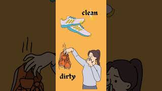 Opposite Words – Clean \u0026 Dirty | Antonyms in English | Common opposites | #oppositewordsforkids