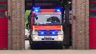 BF BARMBEK (HLF2+RTW-C) berufsfeuerwehr hamburg einsatzfahrt fire truck respond