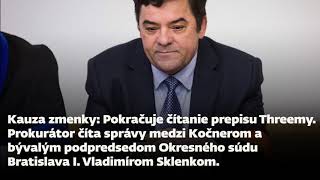 Komunikácia Sklenka - Kočner potvrdzuje, že Kočner zháňal informácie o zmenkovej kauze TV Markíza