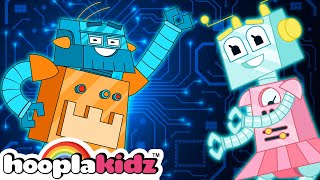 Robot Finger Family Song + More Nursery Rhymes For Babies | HooplaKidz Kids Songs