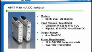 Acromag Overview: 654T Dual DC Voltage Input, Loop-Powered Transmitter