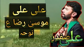 ALI ALI MUSA RAZA AS Noha | Shahadat Imam Raza as | New Ali Safdar noha 2021