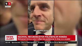 MACRON, RECUNOSCĂTOR POLIȚIȘTILOR ROMÂNI_Știri B1TV_27 febr. 2025