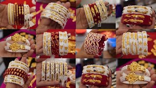 🎊Trendy gold sakha badhano design 2025/gold pola badhano design/gold bangles design/#goldjewellery