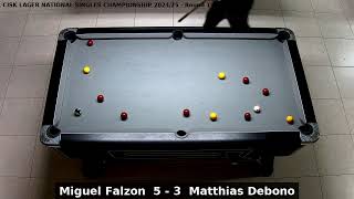 Miguel Falzon vs Matthias Debono | CISK LAGER NATIONAL SINGLES CHAMPIONSHIP 2024/25 | Round 1