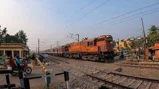 Rare of rarest Scene Alco Pulling Demu Trains Furiously Passing Throughout At Railgate