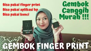 SMART PADLOCK GEMBOK FINGERPRINT 3IN1 CANGGIH BISA PAKAI SIDIK JARI DAN APLIKASI CONTROL DI HP MURAH