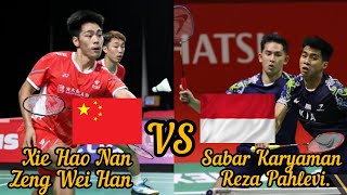 Tegang!Sabar Karyaman/Reza Pahlevi (INA) VS Xie Hao Nan/Zeng Wei Han (CHA) BADMINTON MASTERS HSBCBWF