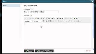 Javelin CMS - FAQ Module: Adding, Editing,& Rearranging FAQs