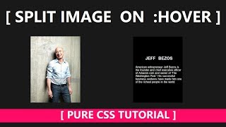 Split image on :HOVER || CSS 3D Effect -- Tutorial for beginners