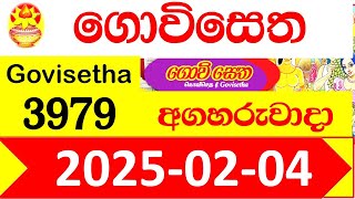 Govisetha Today 3979 Results 2025.02.04 Lottery Result  අද ගොවිසෙත ලොතරැයි ප්‍රතිඵල nlb