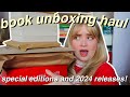 HUGE BOOK UNBOXING & HAUL | the book buying ban is over !! 📚✨🫶🏼