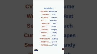 #english #language #vocabulary #British vs.#American