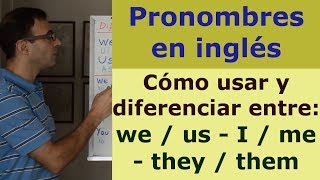 Pronombres en ingles - Diferencia entre WE y US, I y ME, THEY y THEM