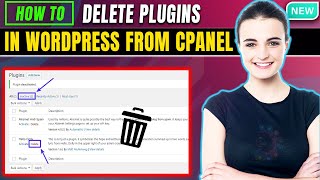 How to delete plugins in WordPress from cpanel 2026 | Full Guide