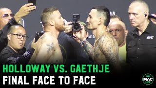 Justin Gaethje vs. Max Holloway Final Face To Face: "Violence!" | UFC 300