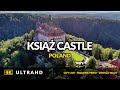 4K virtual walking tour of Książ Castle chambers and gardens